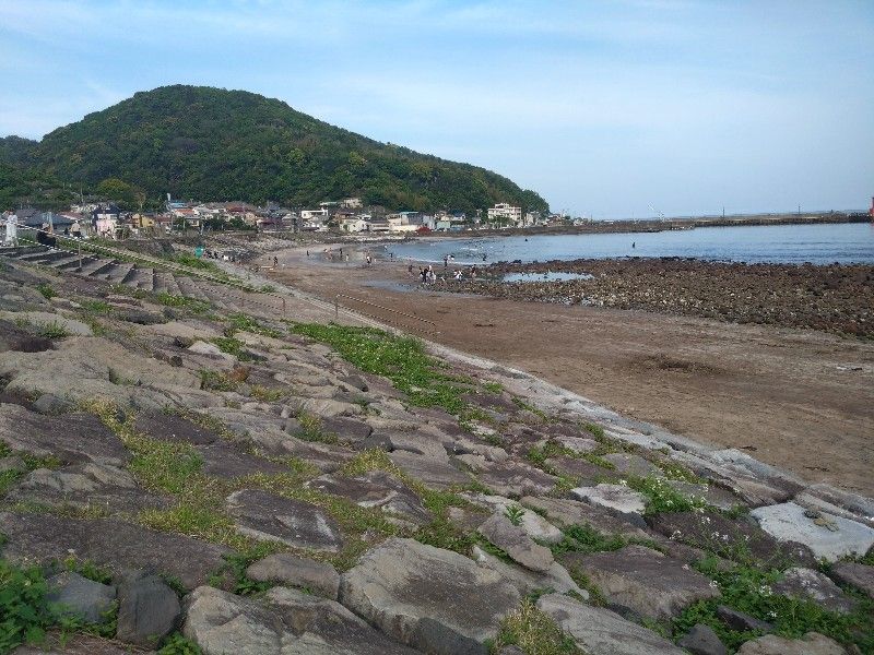 キャンプ場近くの海岸　留田海岸