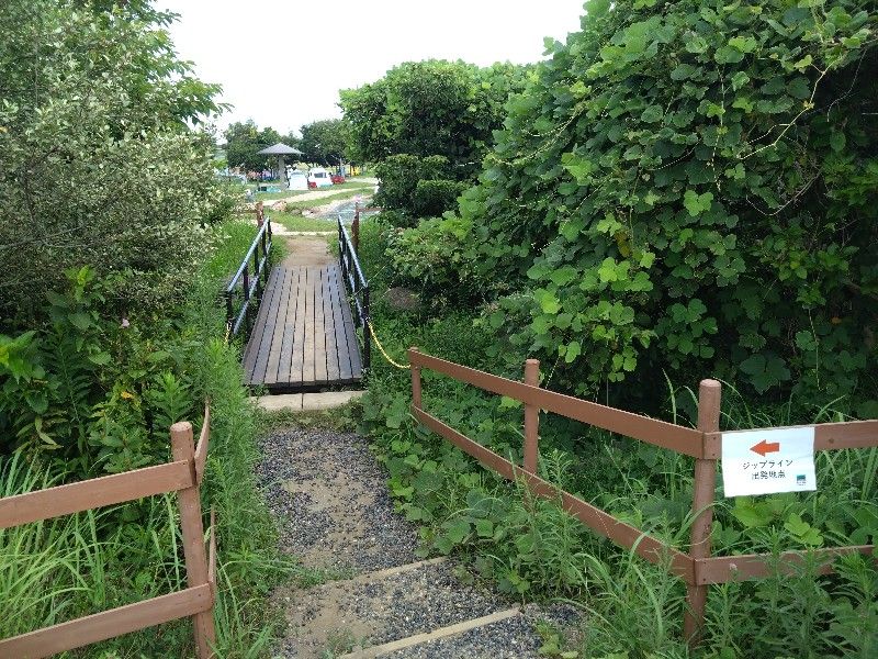 じゃぶじゃぶ池に通じる小さな橋